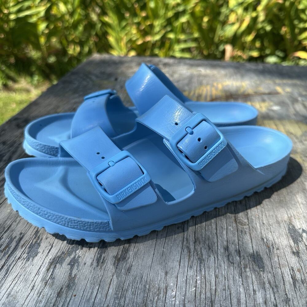 Birkenstock Size 39 US 8 8.5 Arizona EVA Sandal for Women Light Blue Foam 725